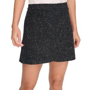 DKNY Women's Black Knit Tweed A-Line Skirt Size: 4